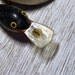 Vintage Fishing Lure Keychain Black with Yellow Eyes and White Belly