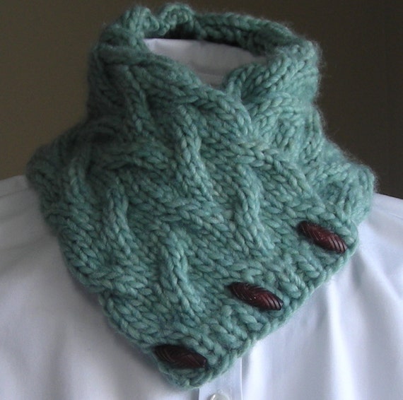 Knitting Pattern PDF Sand Pond Neck Wrap/Cowl easy quick