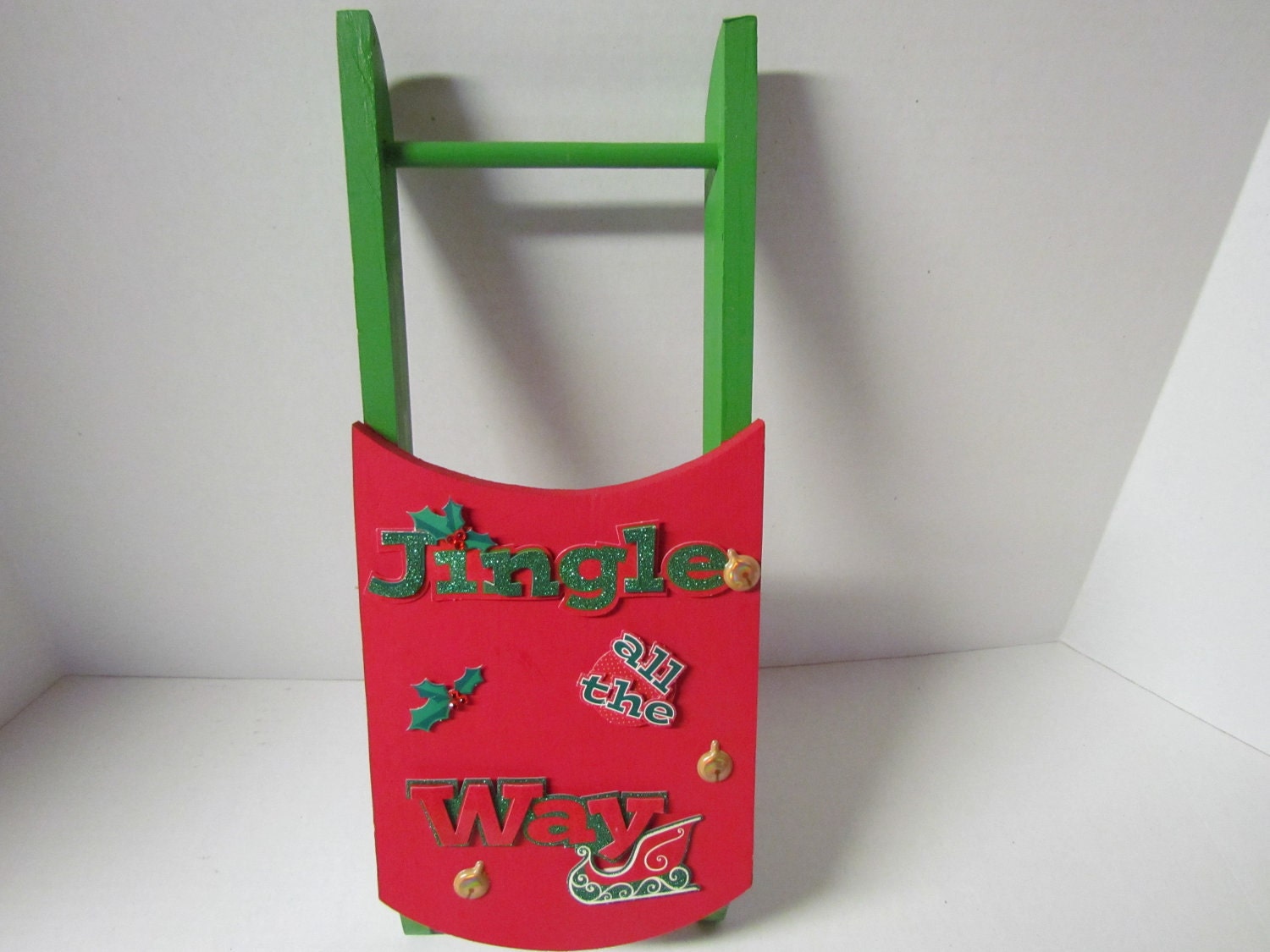 Wooden Christmas Sled Decoration End of Inventory Sale