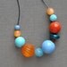 last one - liz necklace - vintage lucite and gunmetal