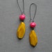 hothead earrings - vintage lucite and sterling