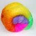 Jelly Beans- 4.5 oz Green Pink Orange Purple Smooth Drum Carded Wool Fiber Batts