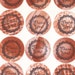 Burnt Orange Thank You Envelope Seals Stickers in Assorted Patterns (24) Package Decor