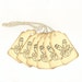 1 ONE DOLLAR SALE - Wedding Toast Hand Stamped Large Scallop Die Cut Hang Tags (Set of 6)