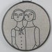hand embroidery-sisters in gray