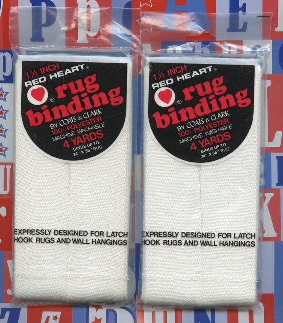 2 Pk Wide Twill Rug Binding Tape Latch Hook Wall Hanging