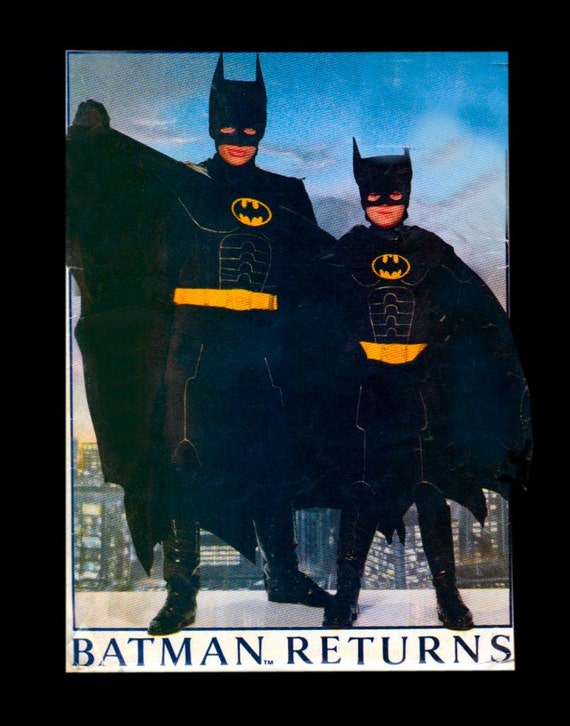 Batman Returns Mens Costume Sewing Pattern Size X Small