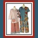 Asian Night Pajamas -Indygo Junction Sewing Pattern -Three Styles -Top -Pants- Contrast Fabrics -Yo Yos-New -Uncut- Size S-XXL