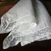 Delicate Bridal White Lace Edge Handkerchief