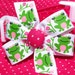 SALE Flirty Froggie Dog Collar with Bow, Size Small ONLY