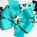 SALE Paisley Perfection Dog Collar with Turquoise Bow, Size XSmall ONLY