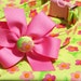 Strawberry Limeade Dog Collar with Bow, Size Small ONLY