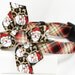 Santa Safari Christmas Dog Collar with Bow, Size SMall ONLY