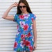 Vintage Floral Cotton BERMUDA ROMPER M
