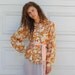 Vintage 80s GLORIA VANDERBILT Bow Print Blouse M/L
