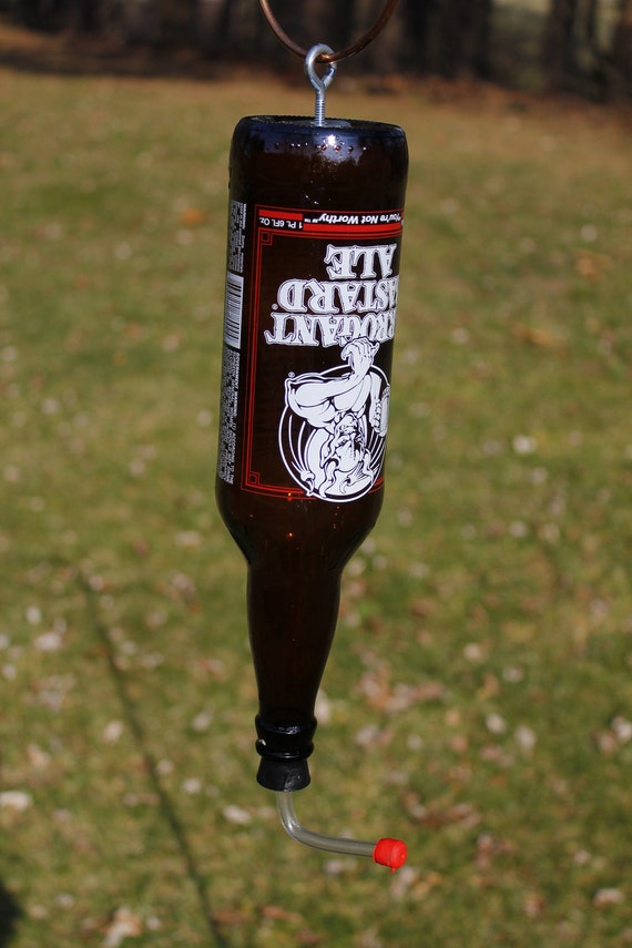 Hummingbird feeder Unique Recycled Beer Bottle