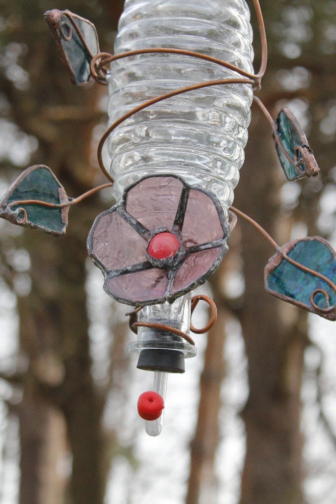 Stained Glass Hummingbird Feeder From Recycled Bottle And 0302