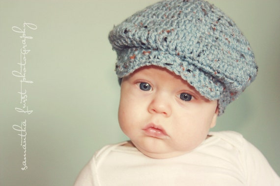 Items similar to The Donegal, Baby sizes -Irish Cap, Crochet Hat Photo ...
