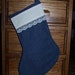 Denim and Lace Christmas Stocking Destash Christmas In July Great Gift Just add Name and Fill
