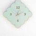 tiny scallop clock in vintage blue