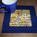 Teacher Appreciation Gift Quilted Mug Rug Mini Mat Snack Mat