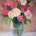 Victorian Roses 1 - Original Oil Painting - 12x16 Stretched Canvas