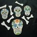 4C - GORGEOUS SUGAR SKULLS - Dia de los Muertos Ceramic Mosaic Tiles