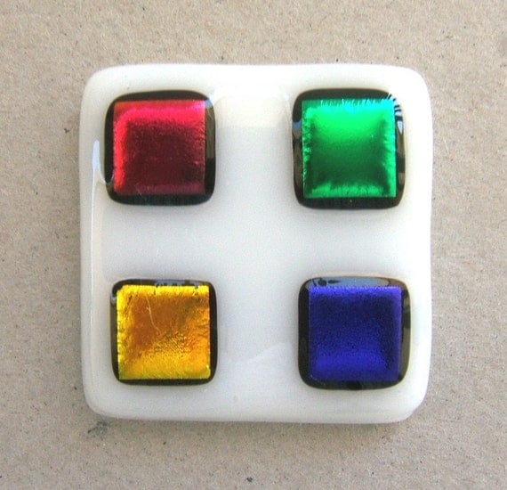 Multi Colored Glass Knob Hardware Jewel Tones