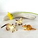 Adorable Ceramic Kittens miniature figurines, lot of 3, home decor, cottage rustic country decor, shabby chic