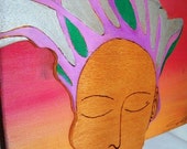 SoMeThing SweeT in mY sOul" wood Africa painting