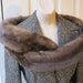 COUPON SALES NOW Unique custom made multi piece brown fur shoulder wrap or collar