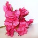 Hot Pink Vintage 1950's Millinery Hat Flowers Black Stamen