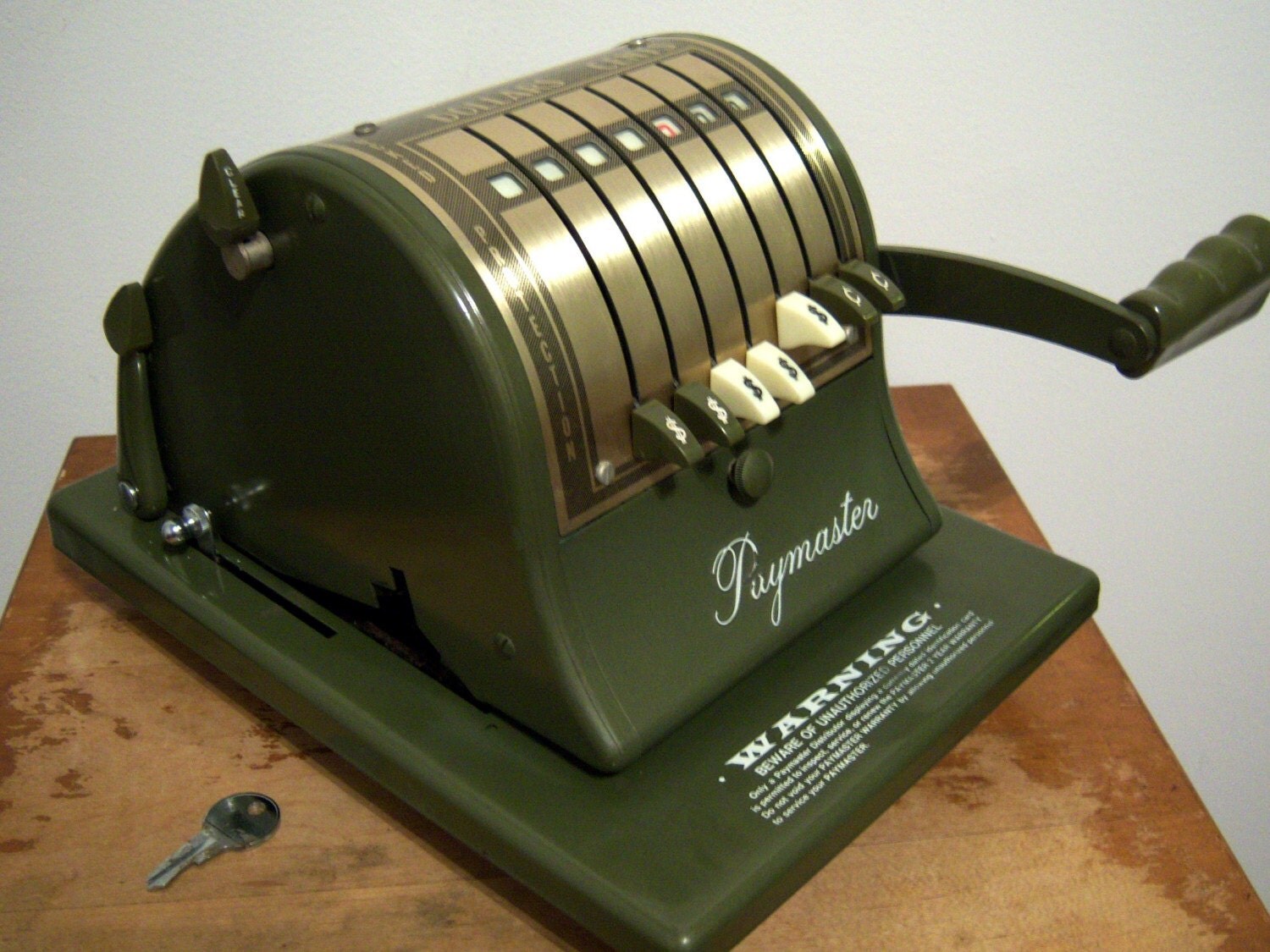 VINTAGE PAYMASTER CHECK WRITER WITH KEY MODEL S1000 FOB