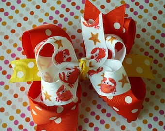 NEW---Big Boutique Doubled Layered Hair Bow Clip---Miss Crabby--