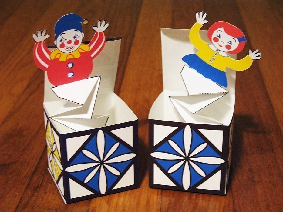 Jack in the Box Pop Up DIY PDF Toy Crafts by AmyPerrotti on Etsy