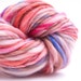 Roses are Blue, HandSpun and Hand dyed Yarn, Silk and wool, bulky, Single, 55 yards