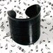 Black Vinyl Record Album Wrist Cuff Size Medium