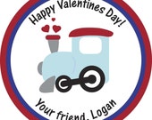 Personalized Stickers, Train, Valentine Stickers, Cute,Treat bag labels,Hearts,Labels,Personalized Stickers Set of 24 Il_170x135
