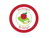 Teacher Back To School Sticker, Book Plate, Teacher Gift Sticker, Apple Sticker, Teacher Sticker Il_170x135