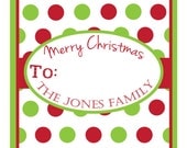 Holiday Personalized Stickers, Gift Tag,Gift, Labels, Holiday,Favor stickers, Labels, Tags, Custom, Personalized Stickers Set of 20 Il_170x135