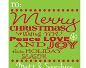 Holiday Personalized Stickers, Gift Tag,Gift, Labels, Holiday,Favor stickers, Labels, Tags, Custom, Personalized Stickers Set of 20 Il_170x135