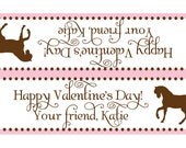 Personalized Treat Bag Toppers Snack Bag Size, Valentines day, Party, Set of 24 self sticking snack bag toppers Il_170x135