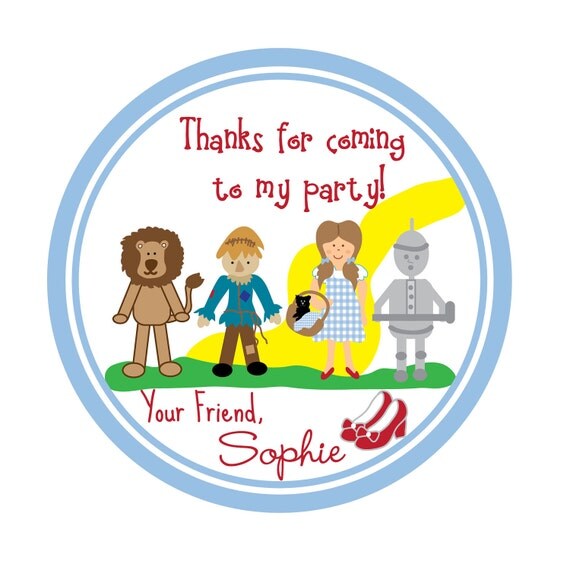 Personalized Stickers Dorothy Wizard of Oz Inspired Party Stickers Il_570xn