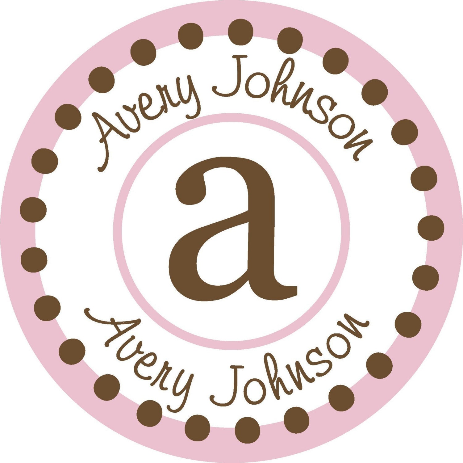 Waterproof Vinyl Personalized Stickers Monogram by simplysweetness