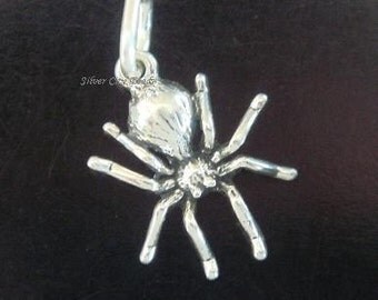 Sterling Silver Spider Charm - 13mm