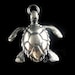 Bali Sterling Silver Turtle Charm, Sea Turtle 14.2x14.6 mm