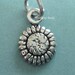 Sterling Silver Sunflower Charm -11mm