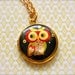 The Mod Owl Locket - Vintage