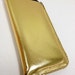 Handmade Gold Leather iPhone Case 3G/3GS/4/4S Cover iPod cozy sleeve pouch