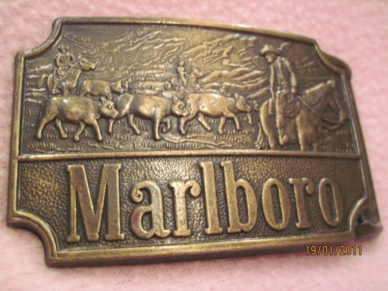 Marlboro Belt Buckle Vintage 1970s SALE